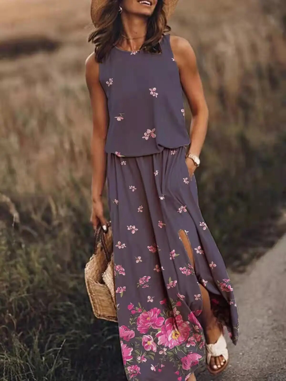 Hallie | Women's Sleeveless Maxi Dress
