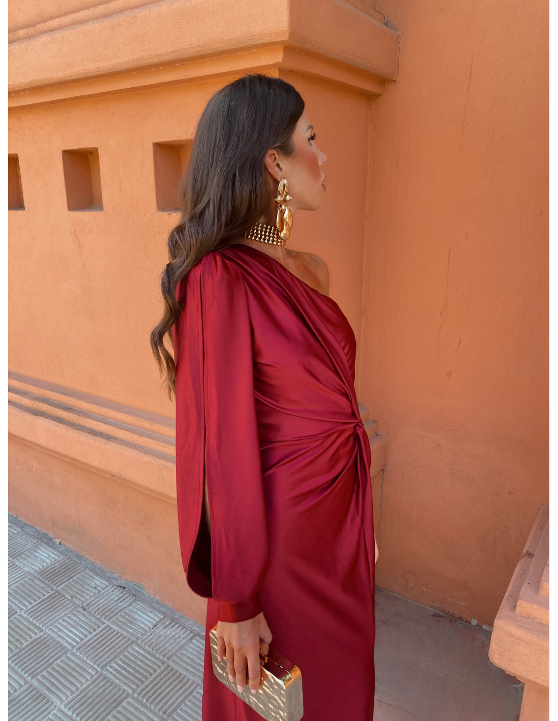 Hannah | Women's One Shoulder Midi Dress