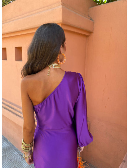Hannah | Women's One Shoulder Midi Dress
