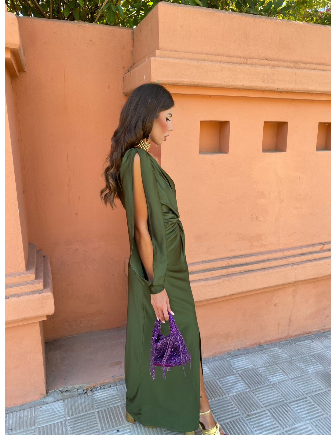 Hannah | Women's One Shoulder Midi Dress