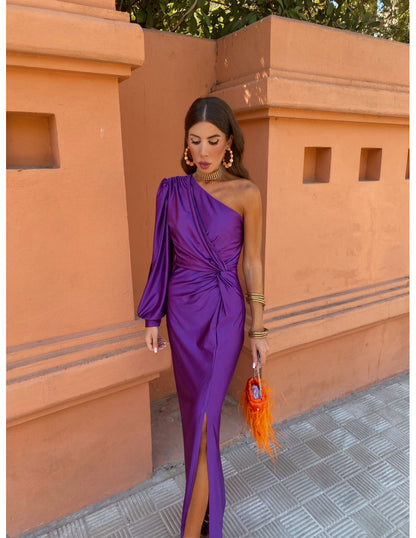 Hannah | Women's One Shoulder Midi Dress