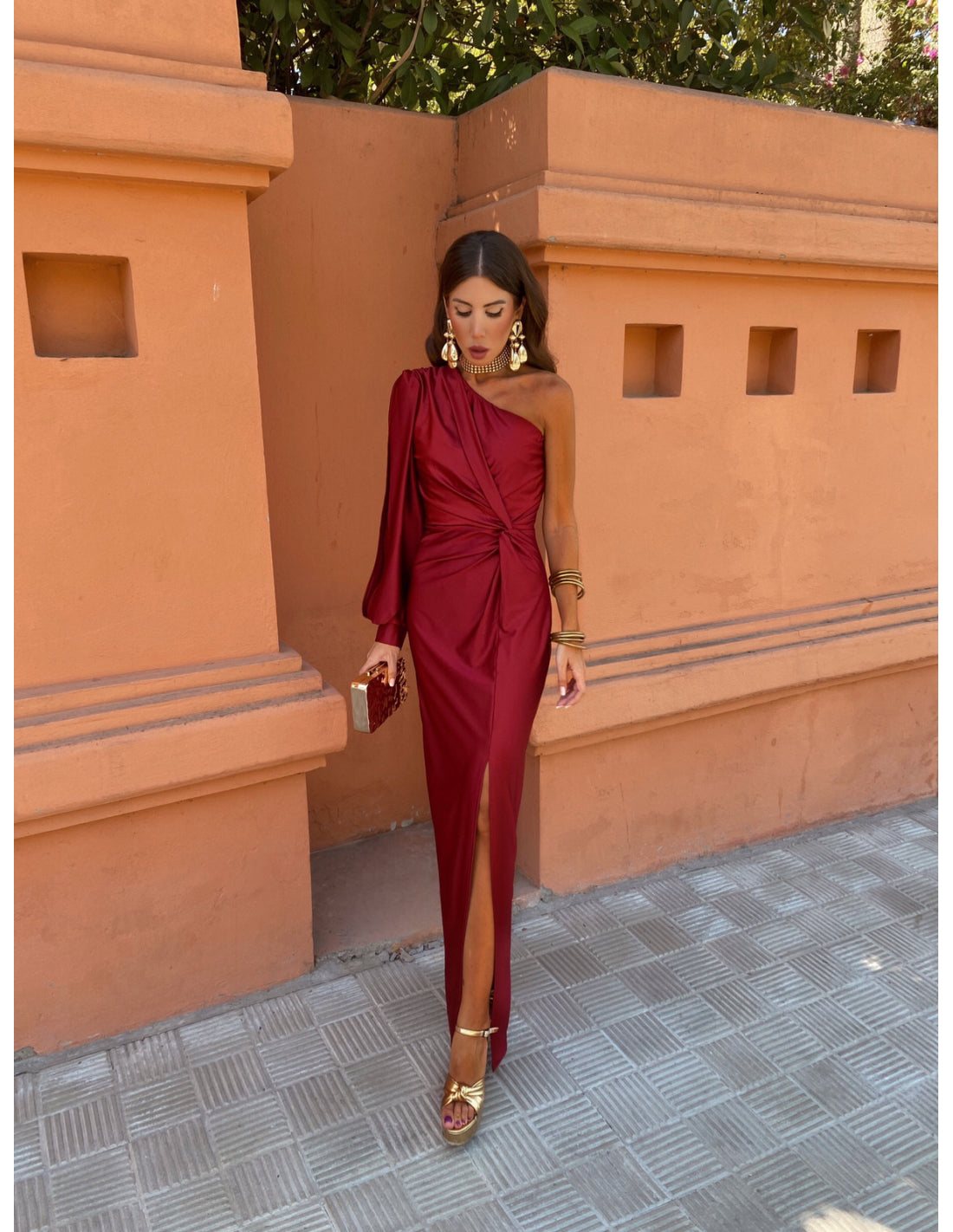 Hannah | Women's One Shoulder Midi Dress