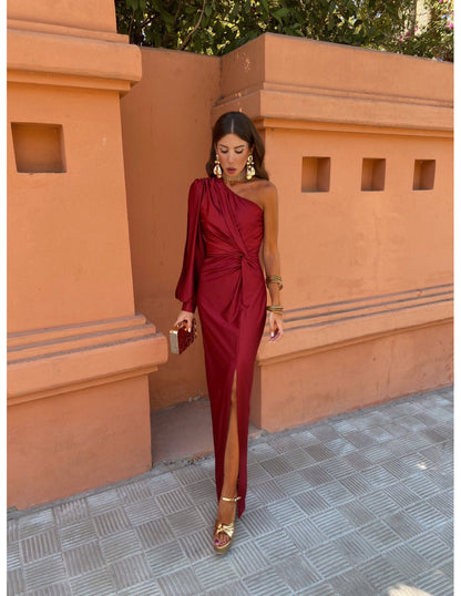 Hannah | Women's One Shoulder Midi Dress