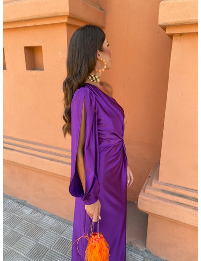 Hannah | Women's One Shoulder Midi Dress