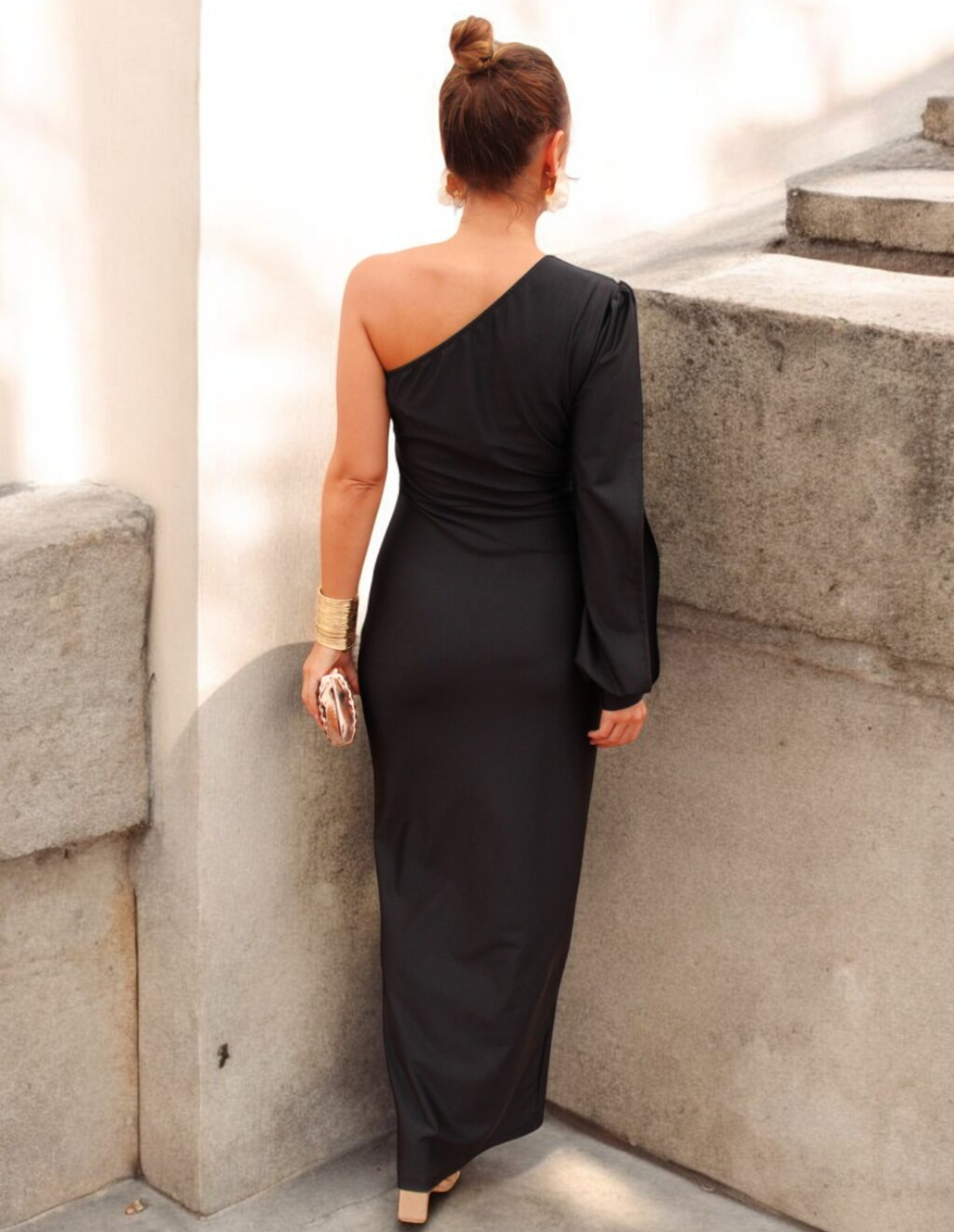 Hannah | Women's One Shoulder Midi Dress