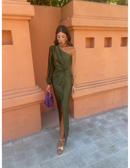 Hannah | Women's One Shoulder Midi Dress