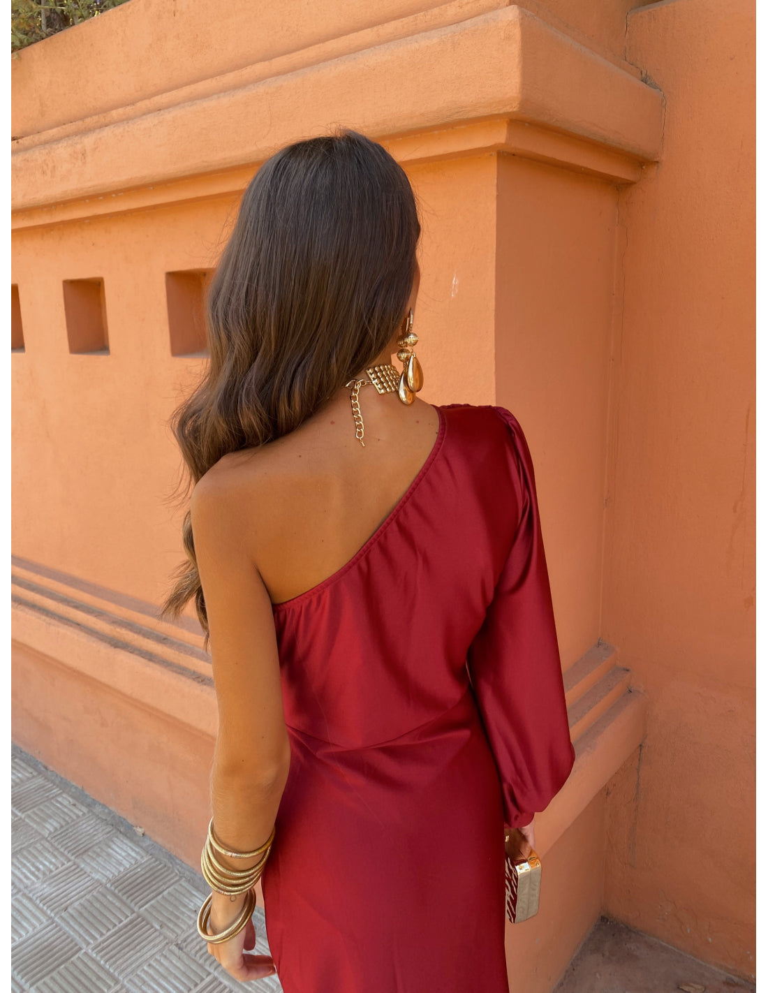 Hannah | Women's One Shoulder Midi Dress
