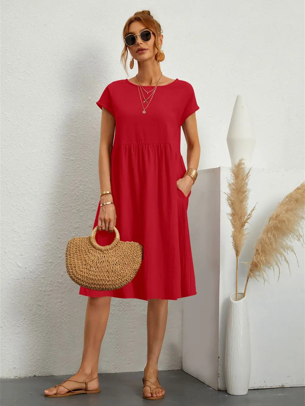 Harmony | Women's A-Line Midi Dress