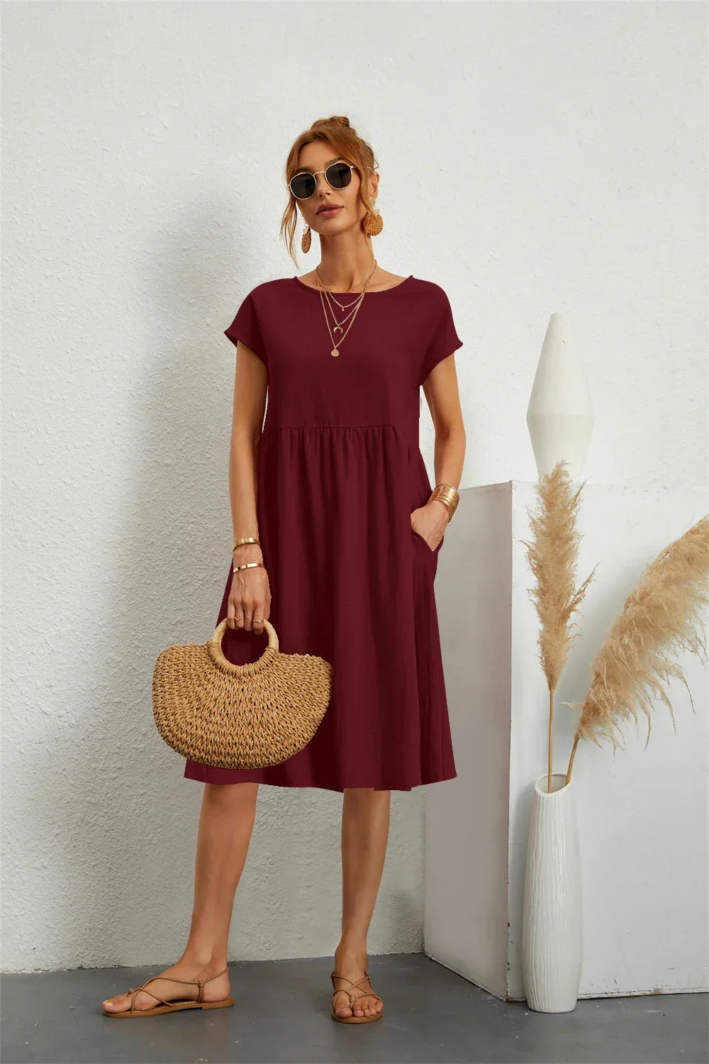 Harmony | Women's A-Line Midi Dress