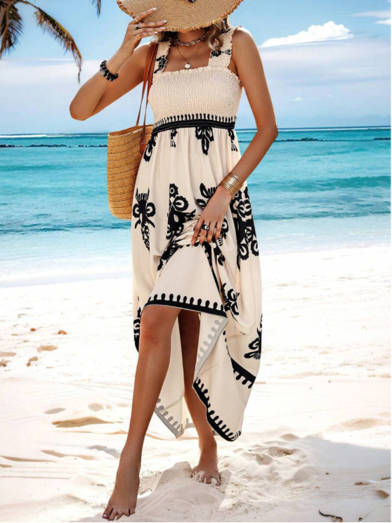 Hope | Women's Sleeveless Smocked A-Line Maxi Dress