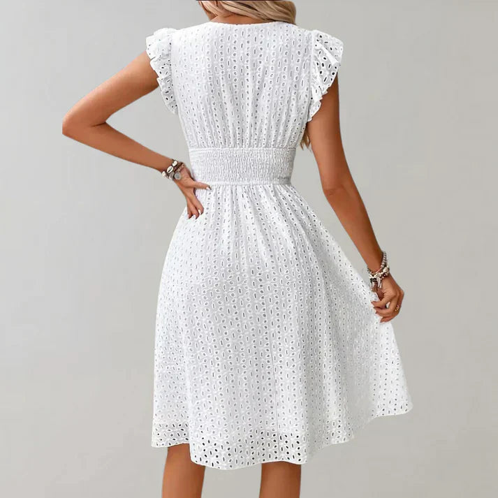 Hope | Women's V-Neck A-Line Midi Dress