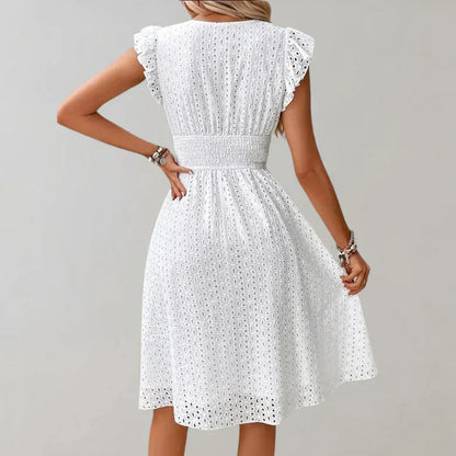 Hope | Women's V-Neck A-Line Midi Dress