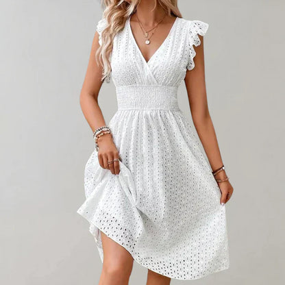 Hope | Women's V-Neck A-Line Midi Dress