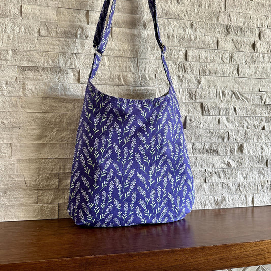 One Handle Hobo Bag - Violet Spring Bloom