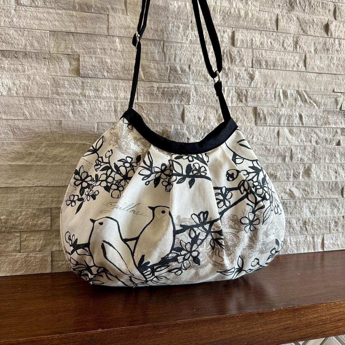 Pleated Hobo Bag - Ash Stone Grey