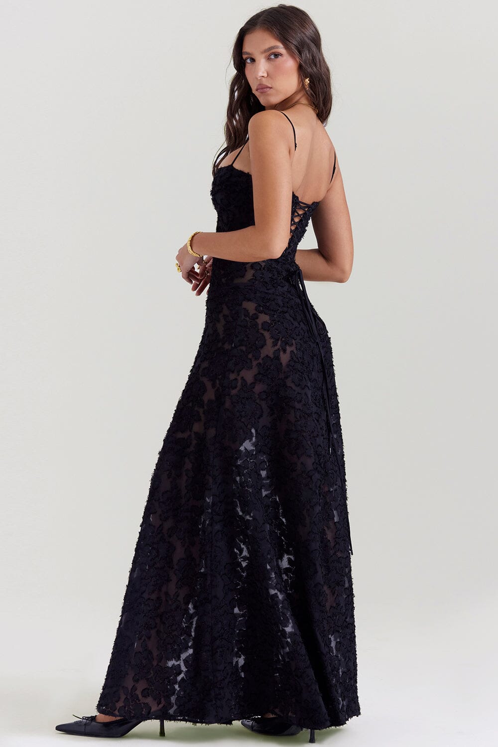 Ivy | Women's Floral Spaghetti Strap Maxi Dress