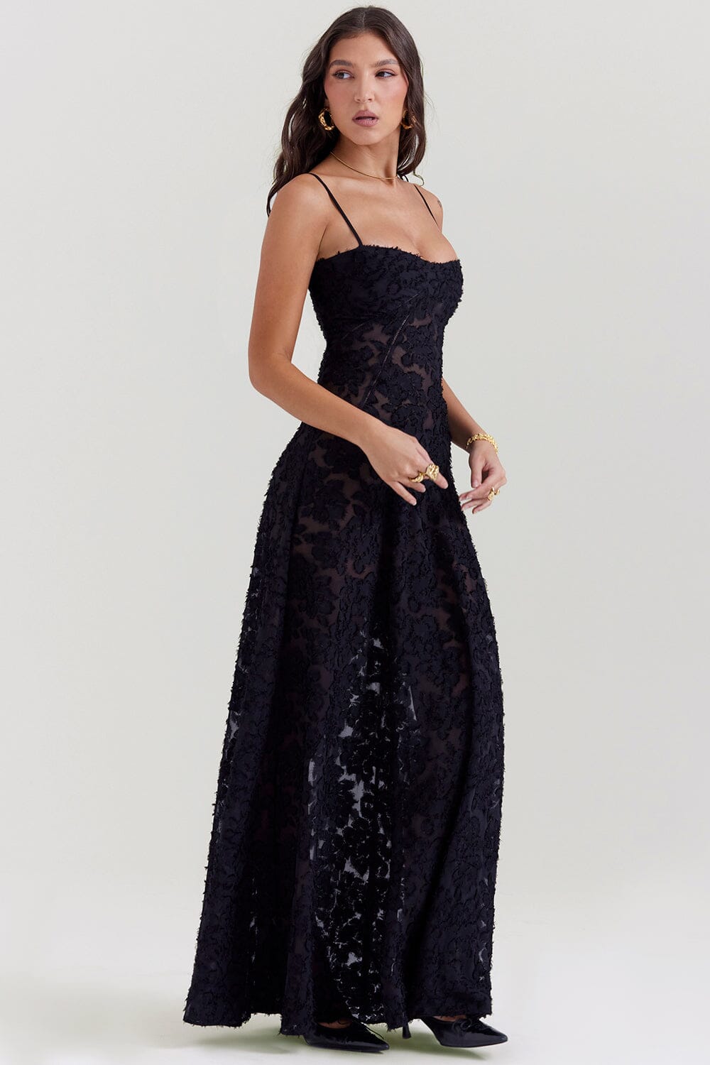 Ivy | Women's Floral Spaghetti Strap Maxi Dress
