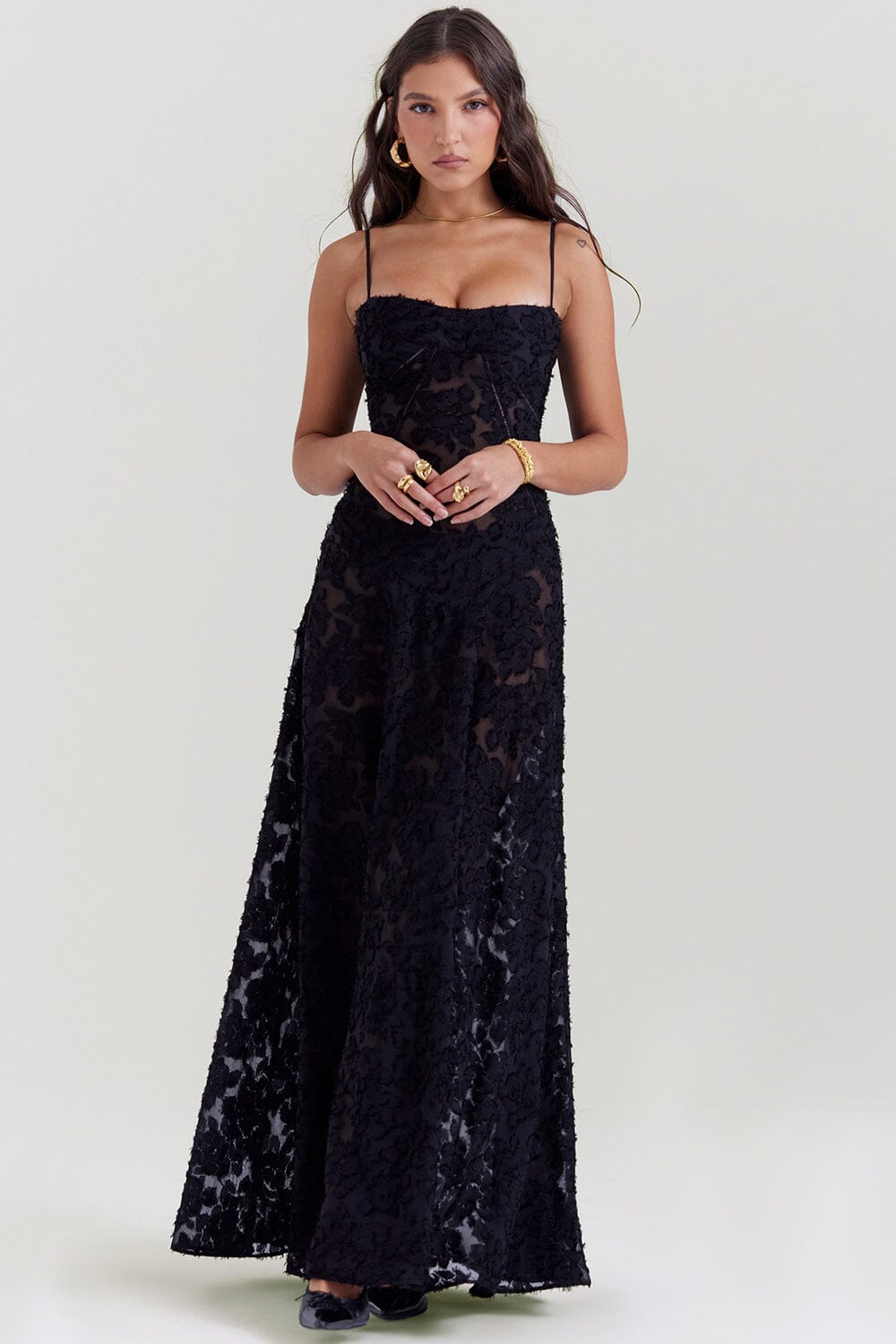 Ivy | Women's Floral Spaghetti Strap Maxi Dress