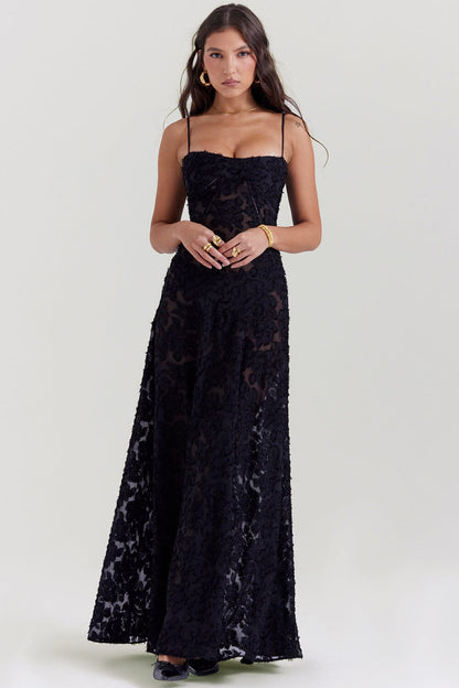 Ivy | Women's Floral Spaghetti Strap Maxi Dress