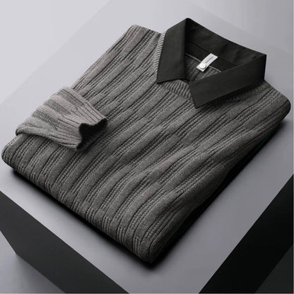 Jake | Men's Collared Ribbed Sweater