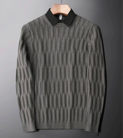 Jake | Men's Collared Ribbed Sweater