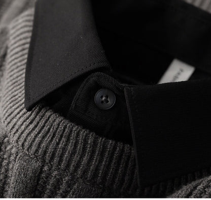 Jake | Men's Collared Ribbed Sweater