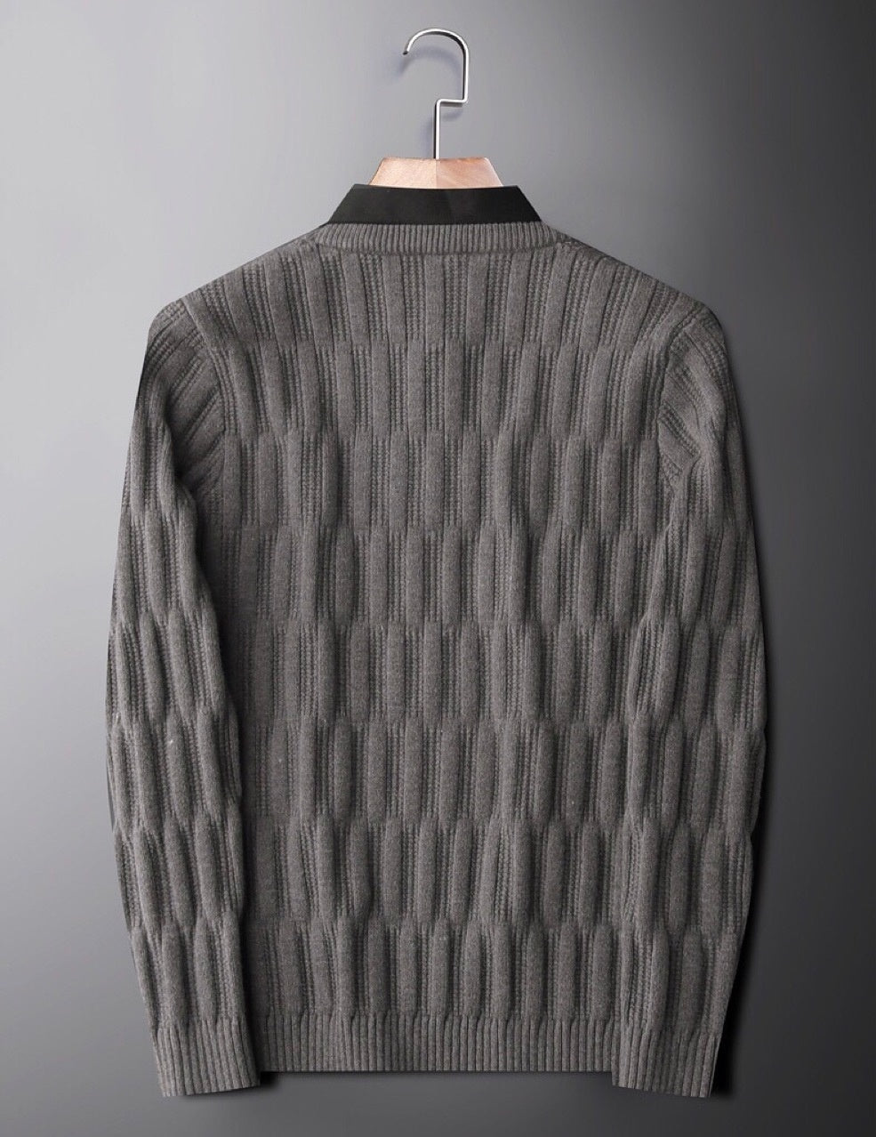 Jake | Men's Collared Ribbed Sweater