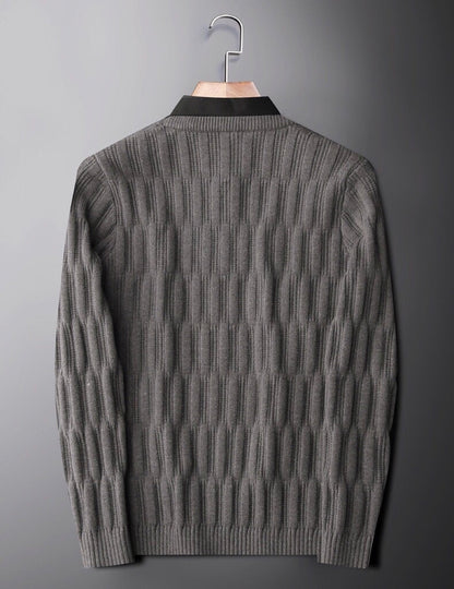 Jake | Men's Collared Ribbed Sweater