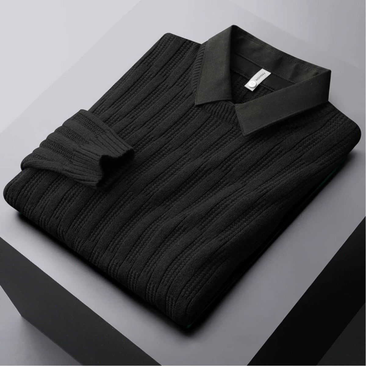 Jake | Men's Collared Ribbed Sweater