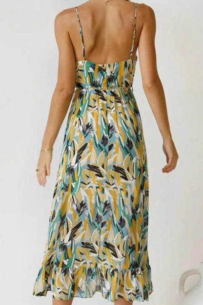 Jamie | Women's V-Neck A-Line Midi Dress