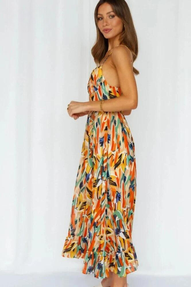 Jamie | Women's V-Neck A-Line Midi Dress