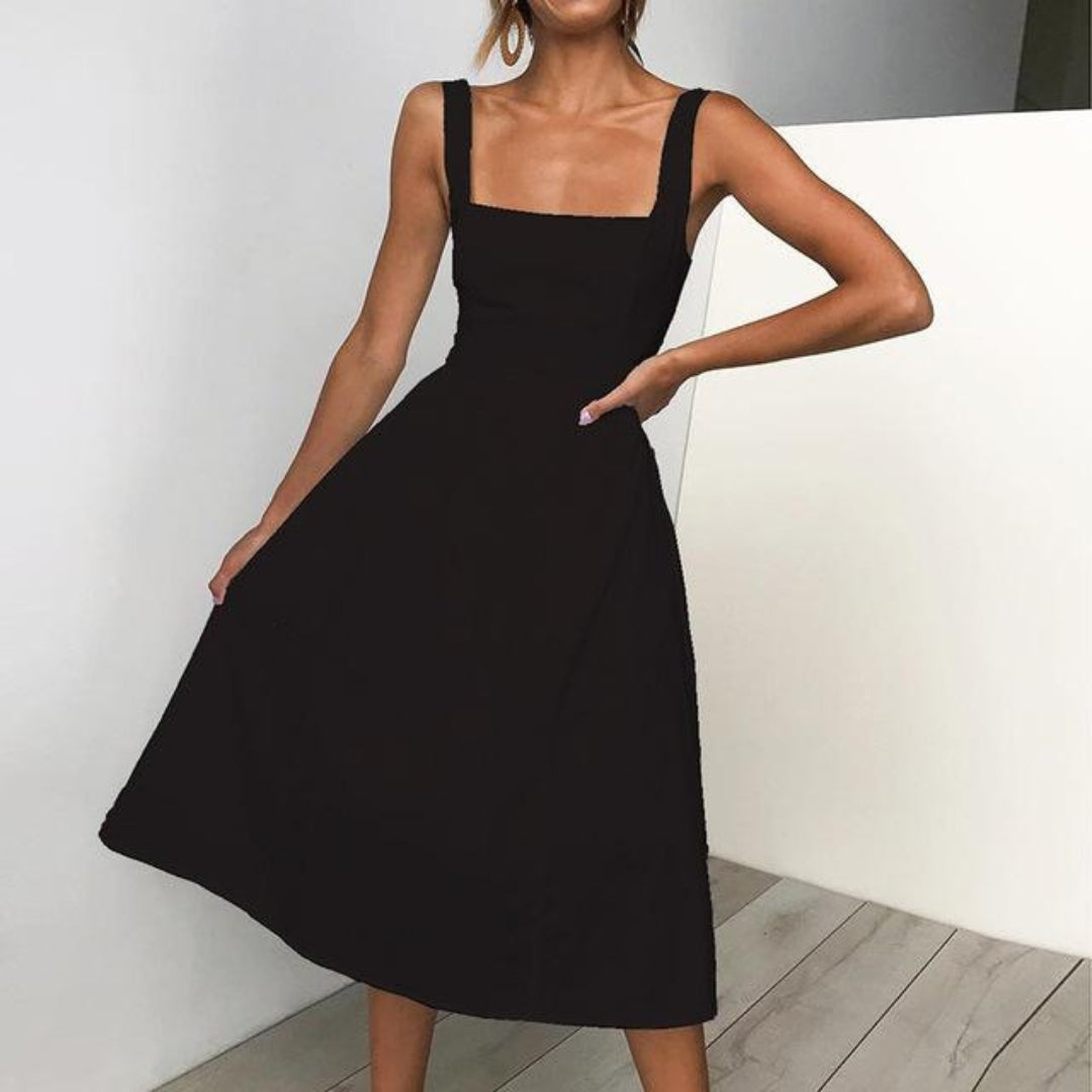Jane | Women's Sleeveless A-Line Midi Dress