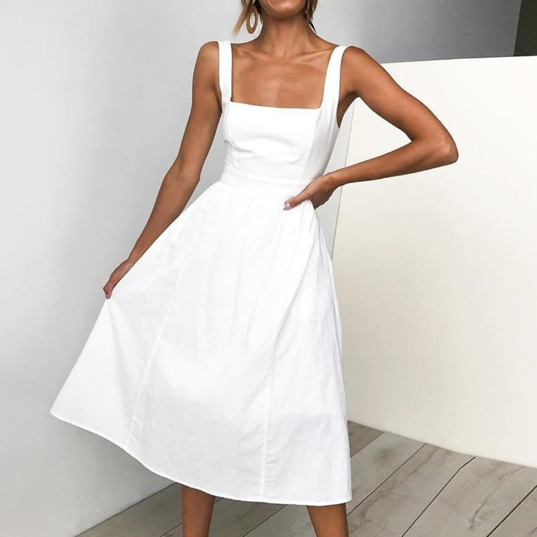 Jane | Women's Sleeveless A-Line Midi Dress