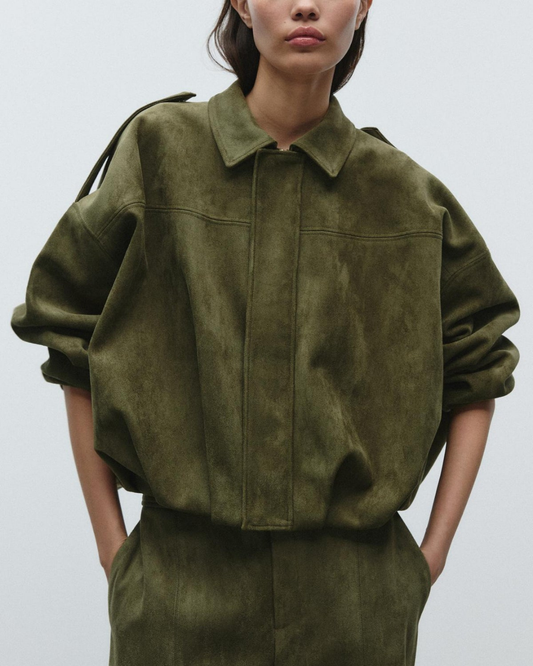 Janine | Women's Cropped Oversized Jacket