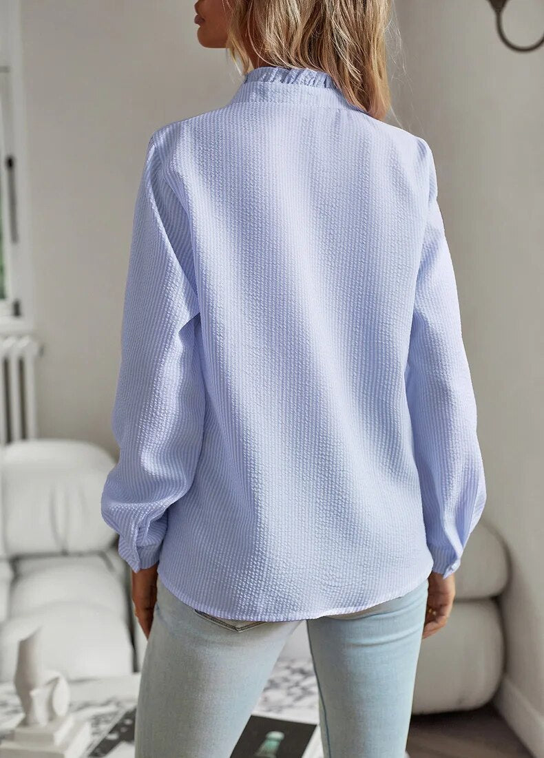 Jasmine | Women's Ruffle Long Sleeve Blouse