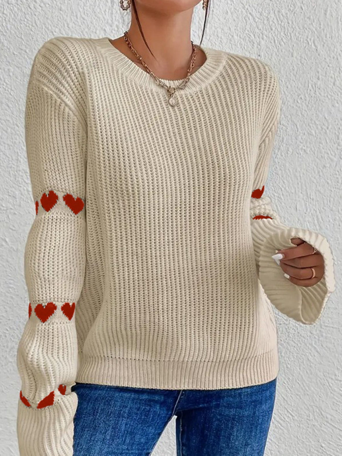 Jeanette | Women's Long Sleeve Crew Neck Sweater