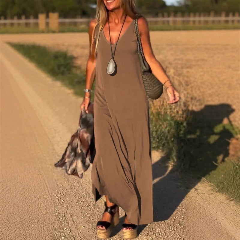 Jeanette | Women's Sleeveless Maxi Dress