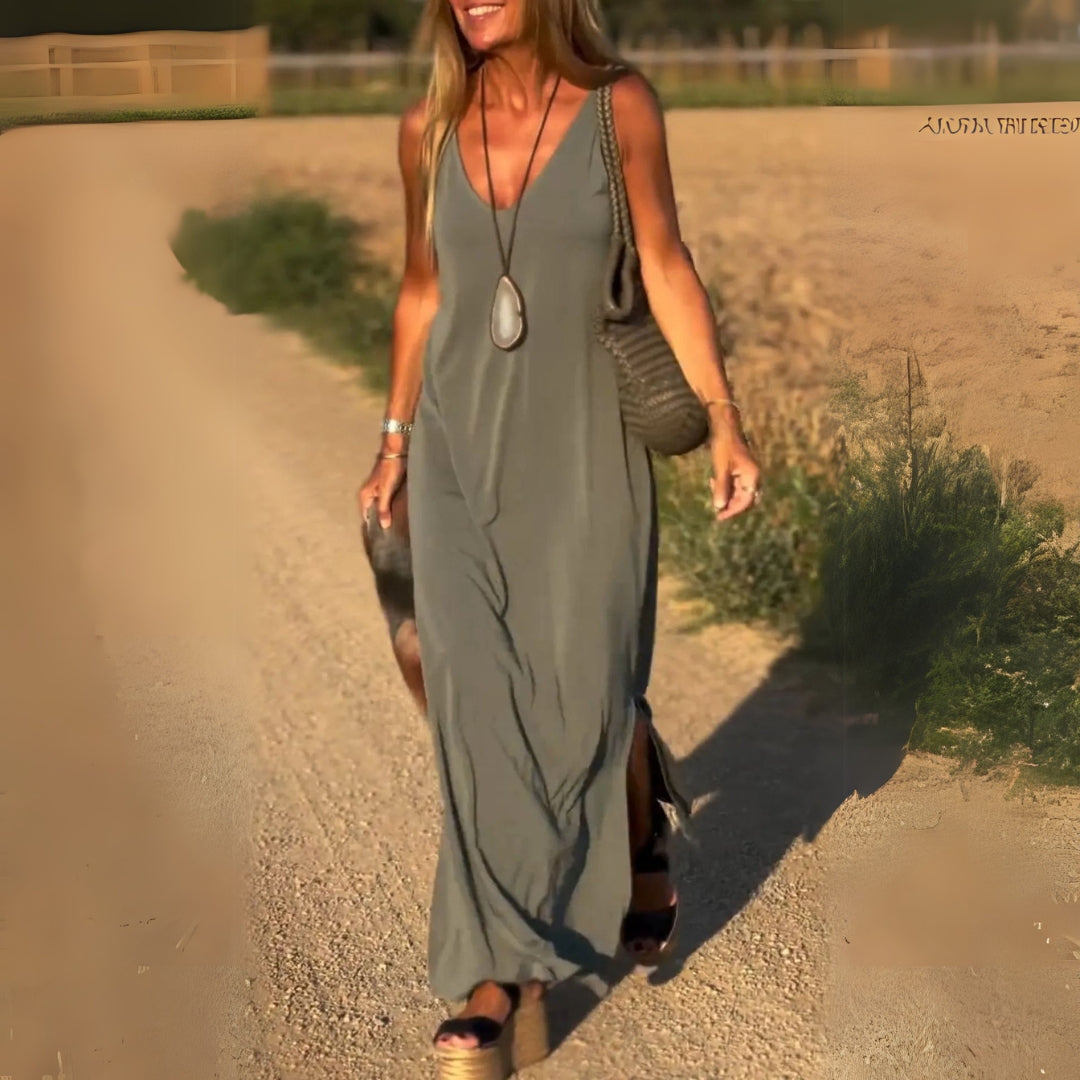 Jeanette | Women's Sleeveless Maxi Dress