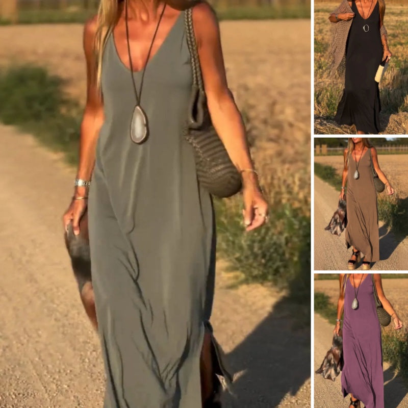 Jeanette | Women's Sleeveless Maxi Dress