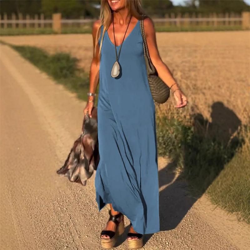 Jeanette | Women's Sleeveless Maxi Dress