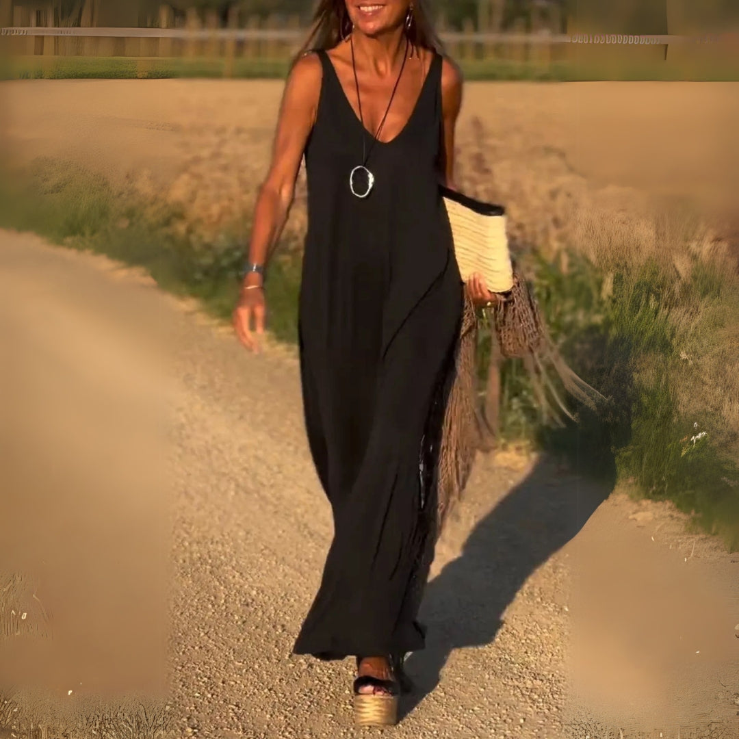 Jeanette | Women's Sleeveless Maxi Dress