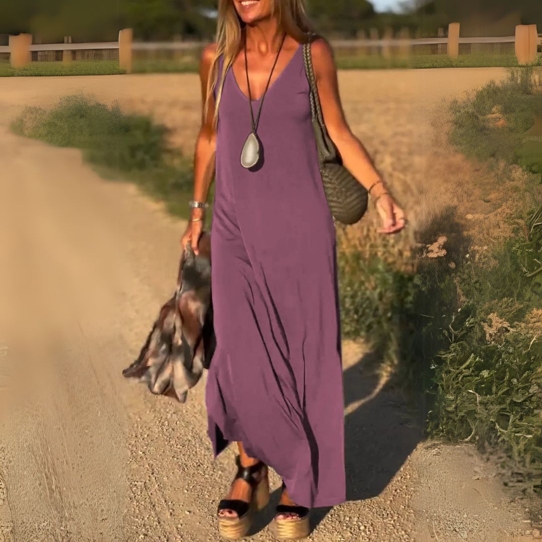 Jeanette | Women's Sleeveless Maxi Dress