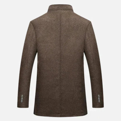 Jed | Men's Mid-Length Stand Collar Overcoat