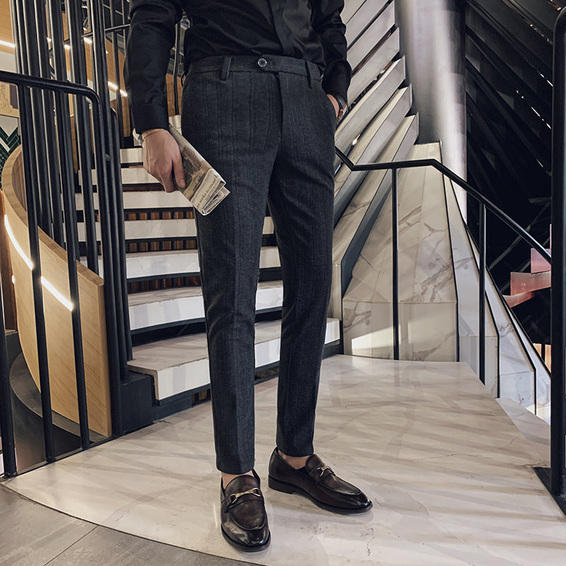 Jerome | Men's Slim-Fit Striped Dress Pants