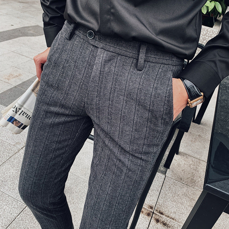 Jerome | Men's Slim-Fit Striped Dress Pants