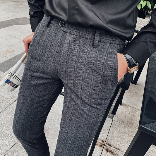 Jerome | Men's Slim-Fit Striped Dress Pants