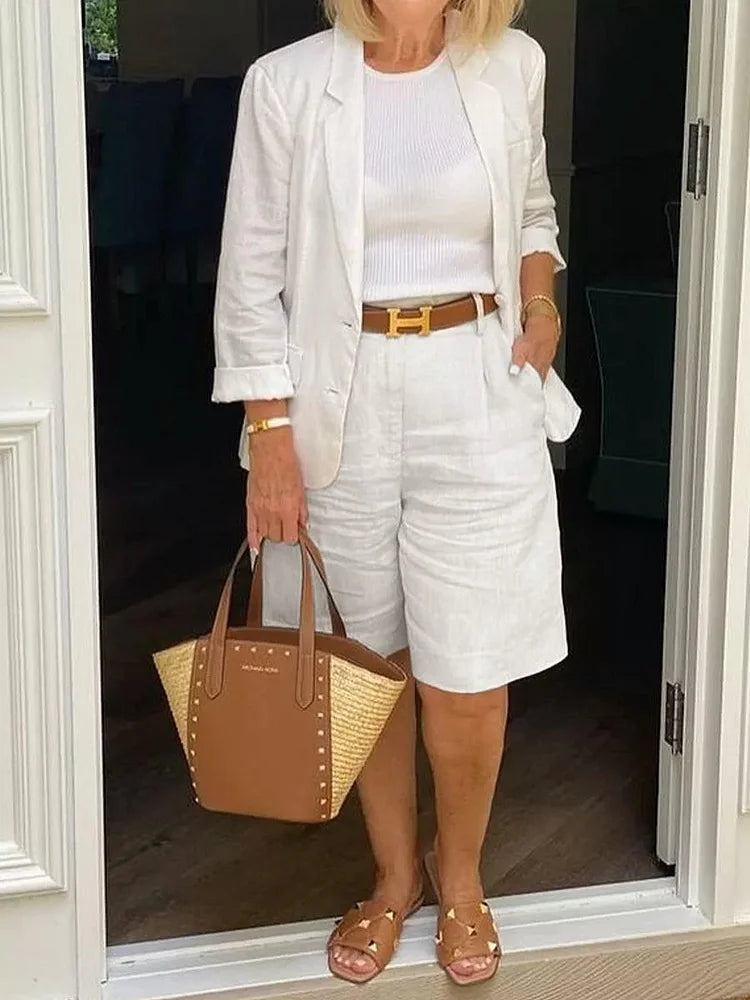 Jessica | Women's Relaxed Fit Blazer Shorts Set