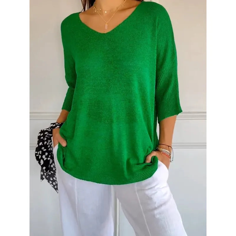 Joan | Women's V-Neck Relaxed Fit Sweater