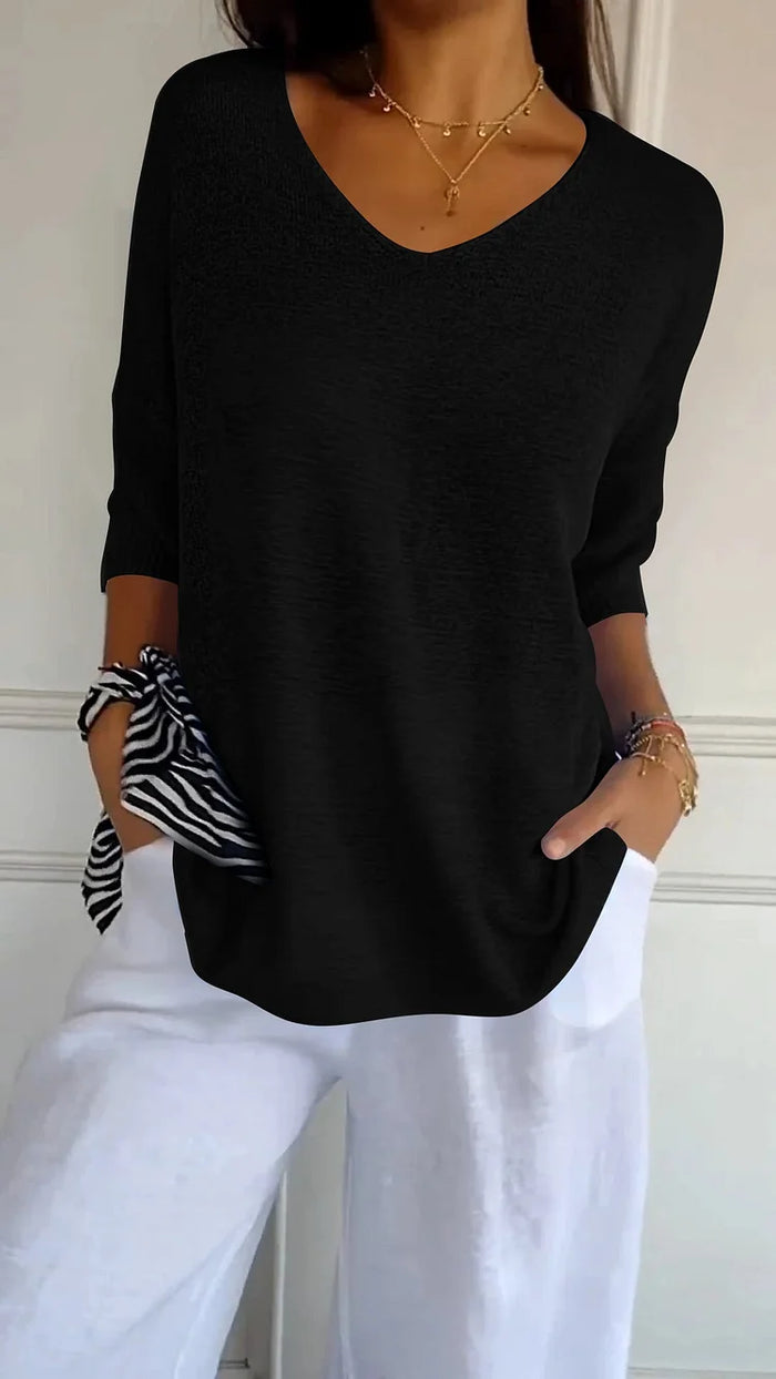 Joan | Women's V-Neck Relaxed Fit Sweater