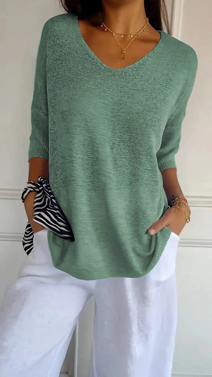 Joan | Women's V-Neck Relaxed Fit Sweater